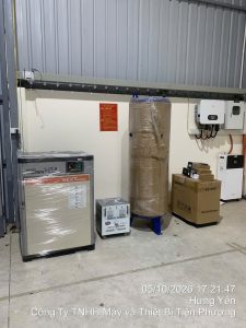 Đặt máy nén khí hitachi 7.5kw vào vị trí