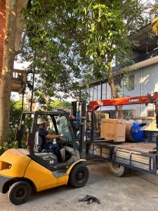 Bàn giao máy nén khí Bk22-8G kaishan, máy sấy và bình tích khí